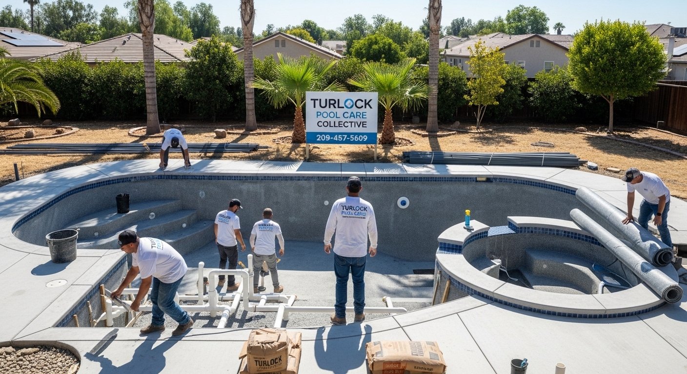 Inground pool construction in Turlock, CA