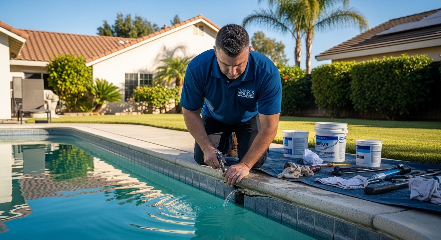 Leak detection and repair for a residential pool in Turlock, CA