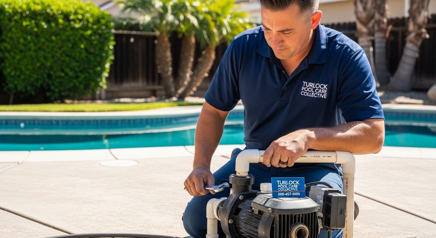 Pool pump repair visit in Turlock, CA